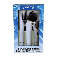Liberty 16 Piece Cutlery Set - Sage