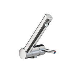 Reich TWIST right handed single lever mixer tap with nickel finish