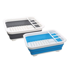 Collapsible-wares dish rack with cutlery