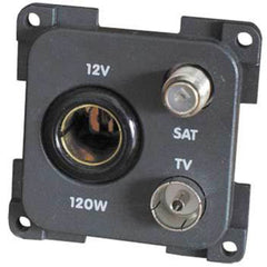 CBE Light Grey 12v + TV + SAT Socket