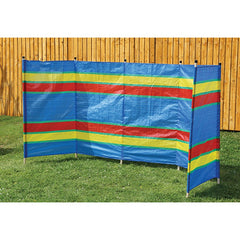 6 Pole Multicoloured Polythene Windbreak