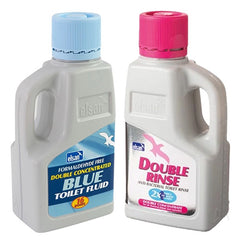 Elsan Formaldehyde Free Double Concentrated Blue & Double Rinse 1L Twin Pack (order in multiples of 6)