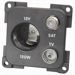 CBE Grey 12v TV & Satellite Socket (Retail packed)