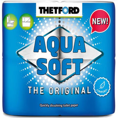 Thetford Aqua Soft toilet rolls 4 rolls per pack (order in multiples of 15)