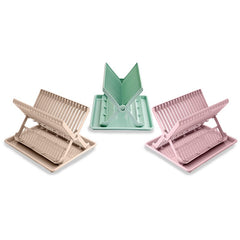 PlasticForte Folding Drainer with Drip Tray Assorted Colours (Box Qty: 3)