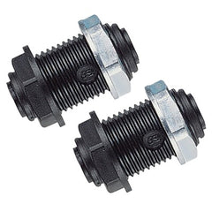 John Guest 12mm Bulkhead Fitting (2 Pack)