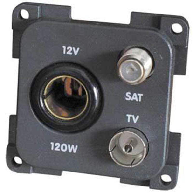 CBE 12v + TV + SAT socket grey