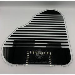 Thetford Right Hand Striped Black Triangle Hob Glass Lid
