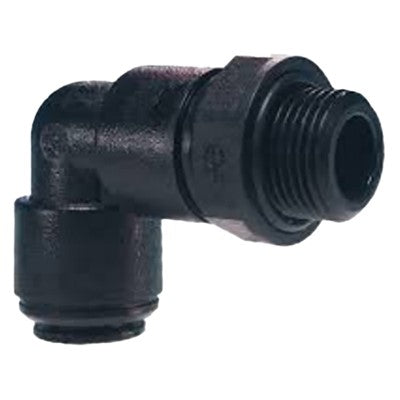 John Guest Black Acetal Swivel Elbow (BSP Thread) 12mm × 3?8?