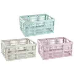 Fold Flat Stackable Boxes Assorted Colours (order in multiples of 6)