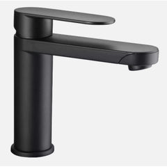 Reich Linnea K Bathroom Tap Black with 25cm Flexi hose barbed fittings