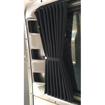 Ford Transit Custom Black SWB Tailgate Curtains 2012 onwards
