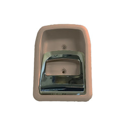 Hartal Inner Door Handle, Grey Beige with Chrome Handle