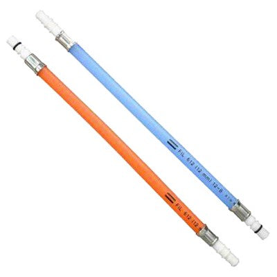 Reich Flexi hose 25cm with ridged nozzle red & blue