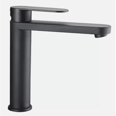 Reich Linnea L Kitchen Tap Black with 25cm Flexi Hose with rigid fittings